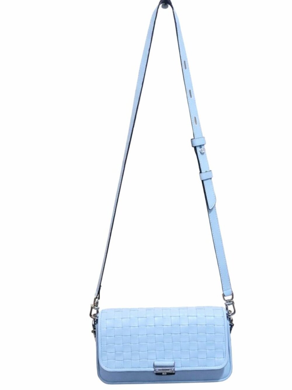 Michael Kors woven leather shoulder bag authentic, priced for flaws